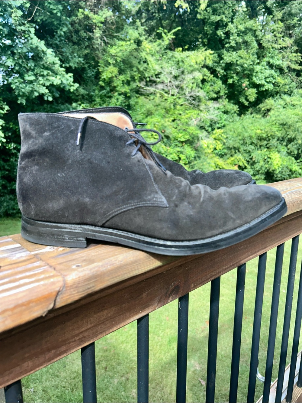 Crockett & Jones Tetbury Black Suede chukka boots